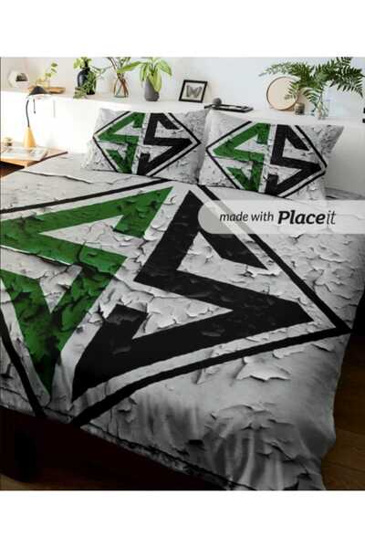 Elmas Dizayn 240X260 cm Double Bedding Set Cotton Satin Sakarya Tatanga Lar S...