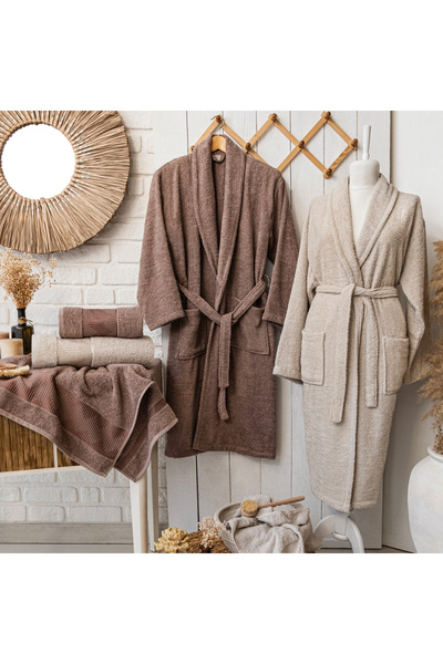 Schafer Home Sally Jacquard Bathroom Set 6 Pieces-Beige/Ecru