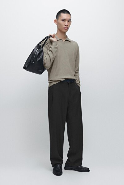 Massimo Dutti Pamuklu triko polo yaka kazak