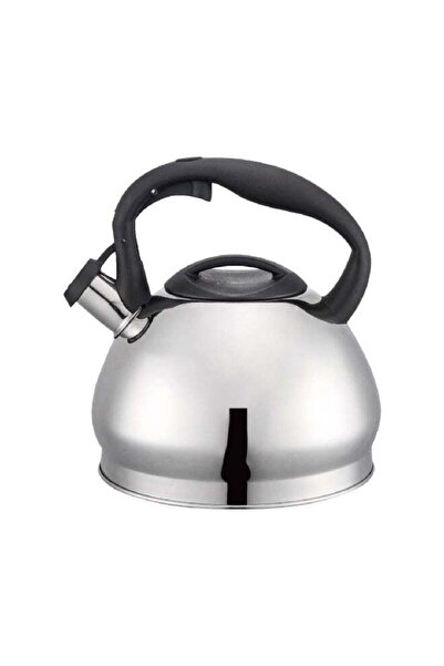 Parfait Stainless Steel Whistling Kettle with Handle Silver and Black 2.7 L