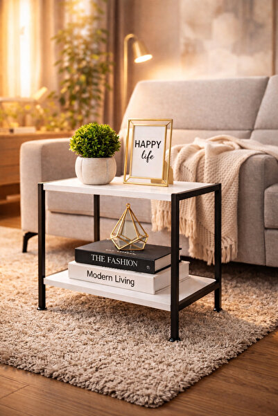 PEKA Yan Sehpa - Modern Komodin - Çok Amaçlı Salon - Oturma Odası Zigon Sehpa