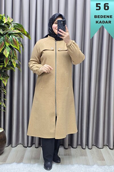 Elmas Tesettür Women's Clothing Plus Size Leaf Patterned Sleeves with Elastic...