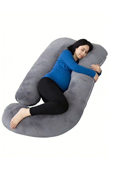 Generic G Shape Velvet Pregnancy Pillow - Luxurious Maternity Support Pillow ...