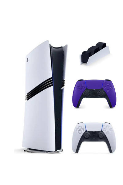 Sony Playstation 5 Pro + 2. kol Dualsense mor + Şarj İstasyonu ( İthalatçı Ga...