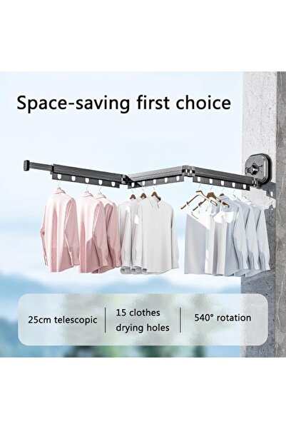 Arabest Tri Folding Clothing Rack Suction Cup,Suction Cup Wall Mount Folding ...