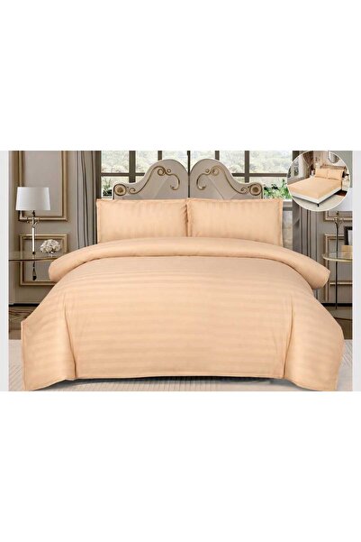 ANATOLIATEKSTILE Premium DAMASK Bedding Set, 4 pieces, Fitted Sheet, Elegant ...