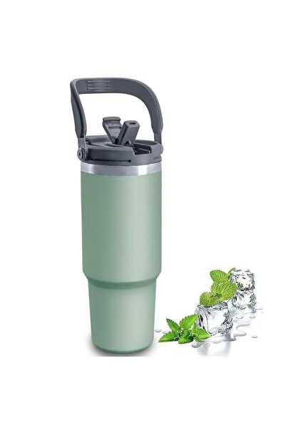 nuzki كوب أمازوبي 900 مل معزول بتفريغ الهواء من الفولاذ المقاوم للصدأ مع شفاط...