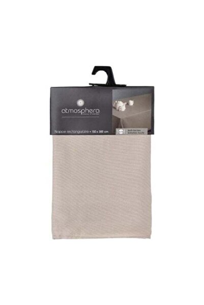 Atmosphera Stain-Resistant Linen Rectangular Tablecloth Beige 150 x 300 cm