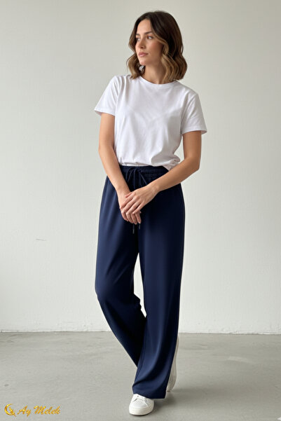 AYMELEK Women's Cotton Woven Loose-Fit Wide-Leg Pants