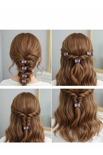 Handmade ada bijuteri 3 adet karışık renkli klasik toka