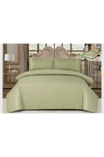 ANATOLIATEKSTILE Premium DAMASK Bedding Set, 4 pieces, Fitted Sheet, Elegant ...