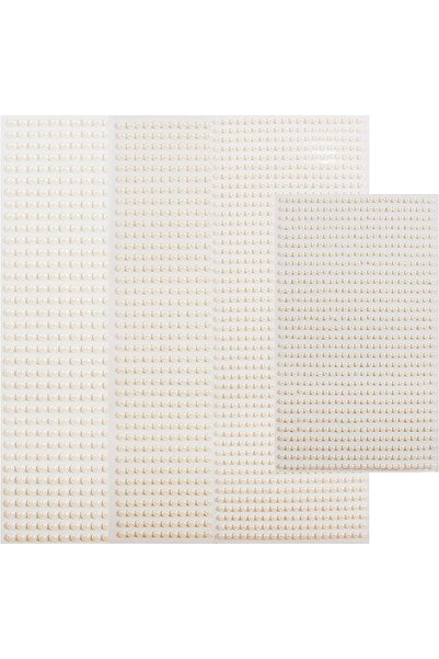 Arabest Self Adhesive Pearl Stickers Makeup,White Gems for Eyes Face Nail Tem...