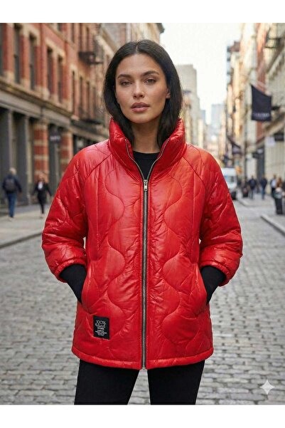 Volupta Women's spring jacket with knitted sleeves