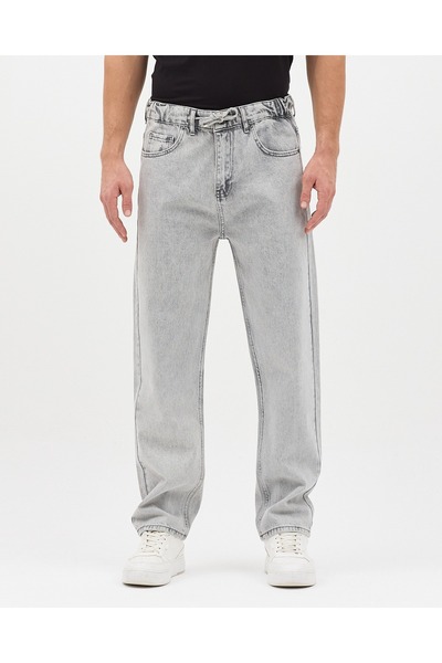 Osyday Men's Baggy Fit Relaxed Cut Pants Non-Lycra Fabric with Lace-Up Detail...