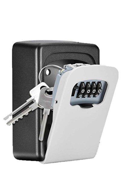 Arabest Outdoor Key Storage Box,4 Position Metal Safety Deposit Box Storage L...