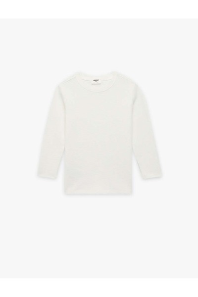 Koton Pamuklu Uzun Kollu Bisiklet Yaka Basic Tişört