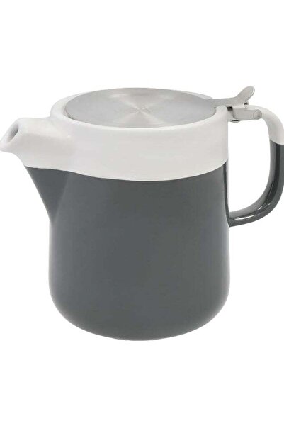 La Cafetiere Barcelona Modern Design Ceramic Tea Pot Grey and White 1.2 L