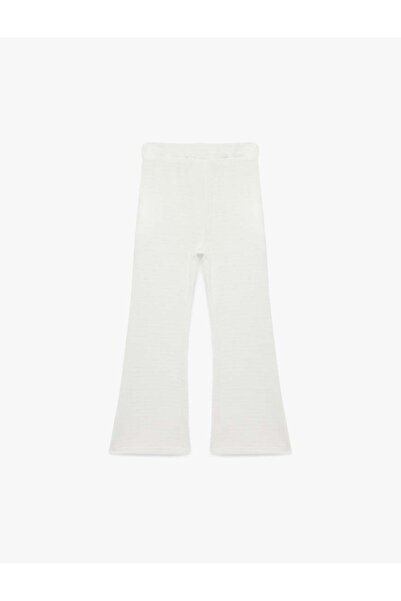 Koton Вискозна смес Испански крачол Екру Бебешки чорапогащи за момичета 6SMG4...