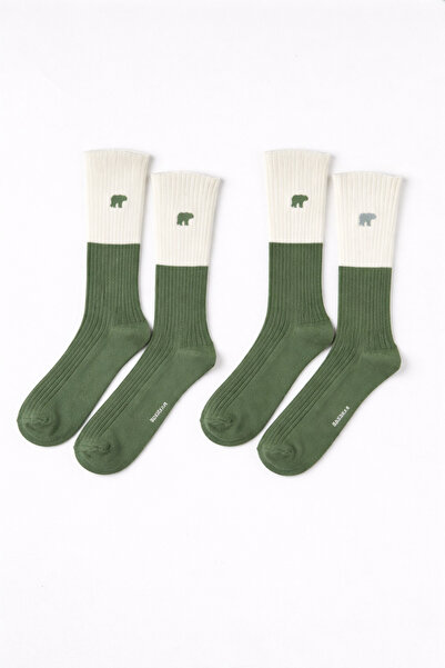 Bad Bear 2 Adet Duo Soluk Yeşil Unisex Çorap