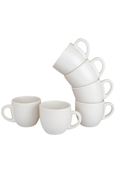 Cesiro Set of 6 Cups for Your Family Home, 200 ml, Cesiro, Cream White