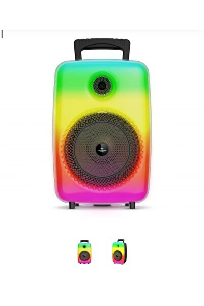 AMIN Boxă Portabilă 200W PMPO HiFi Bluetoo LED Player, Baterie 1500mAh, LED M...