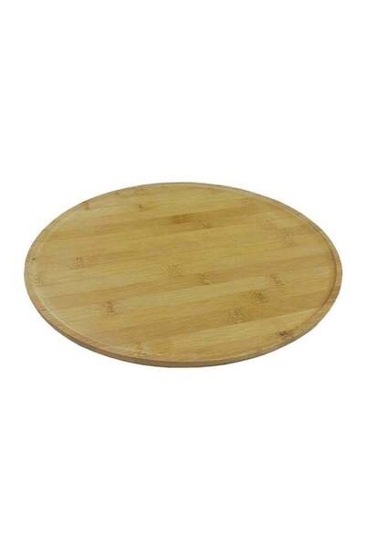 Bien Servi Lazysusan Turn Bottom Bamboo Tray Brown 2.5 x 36 x 36 cm