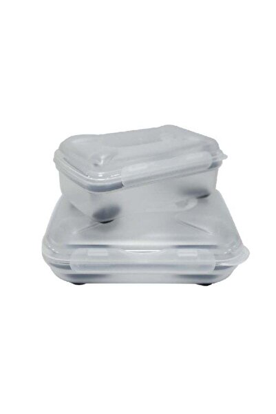 Smash 2-Piece Hinged Lid Leakproof Air Tight Sandwich and Snack Box Clear and...