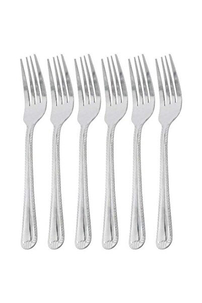 Gibson 6-Piece Tustin Stainless Steel Flatware Dinner Fork Set Silver