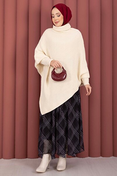 EBRUTESETTÜR Turtleneck Asymmetrical Knitwear Sweater Ecru
