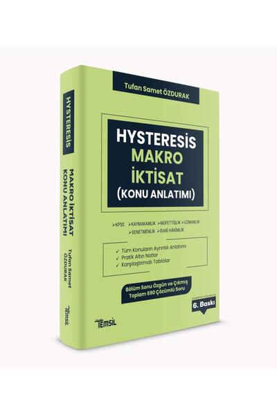 Temsil Kitap HYSTERESIS Makro İktisat (Konu Anlatımı - Konularına Göre Düzenlenmiş Çözümlü Sorular)