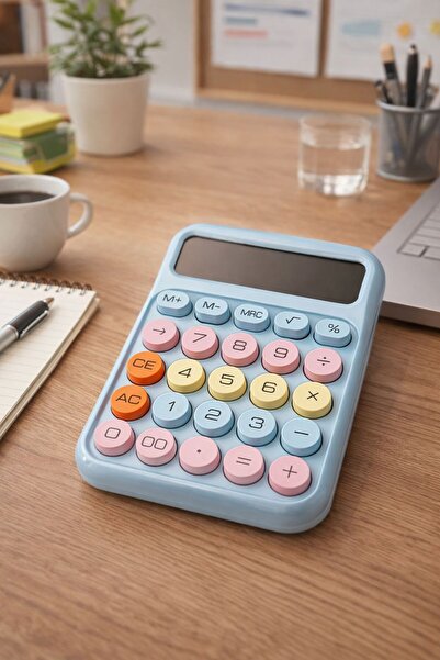 NASYONEL TOYS Pinterest Renkli Hesap Makinesi | 10 Haneli Yuvarlak Tuşlu- Hes...