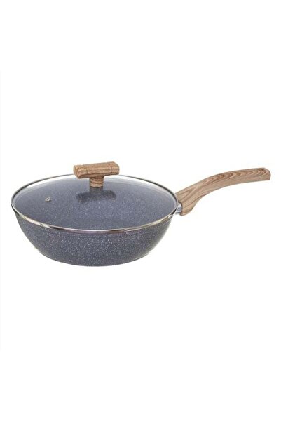 Five Simply Smart Nature Forged Aluminium Saute Pan with Lid Grey and Beige 24cm
