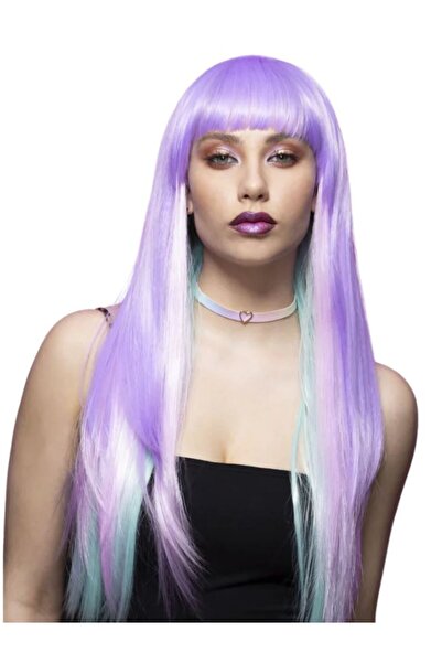 Smiffys Peruca de lux mov lila cu suvite pastel Manic Panic Fairy Queen