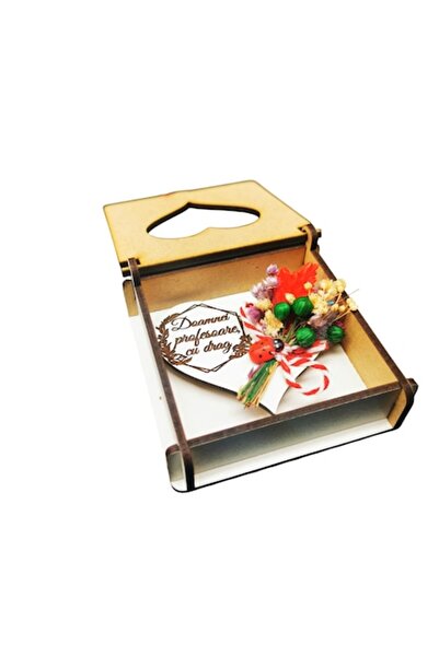 OEM Martisor personalizat pentru Doamna profesoara, magnet inima din lemn dec...