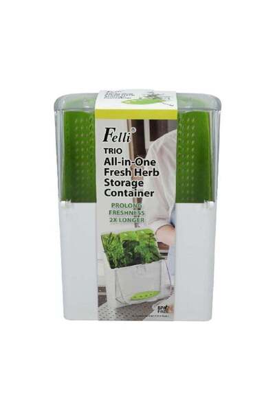 Felli Freezer Safe Snap Closure Fresh Herb Storage Container