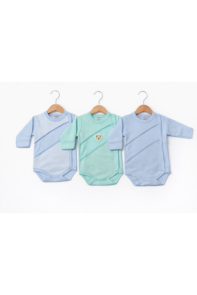 KARDEŞLER BABY 3-Piece Self-Gloved Snap-On Bodysuit