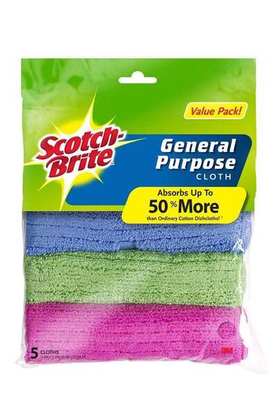 Scotch Brite Microfiber General Purpose Cleaning Cloth Multicolour