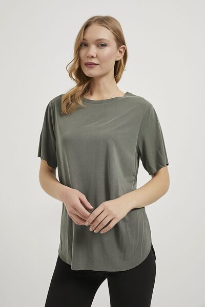 Arma Life Armalife 1624 Cycling Collar Loose Modal Women's T-Shirt