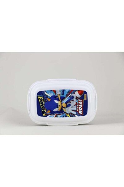 SUNCE Super Sonic 4-Clip Closure Lunch Box Blue and White
