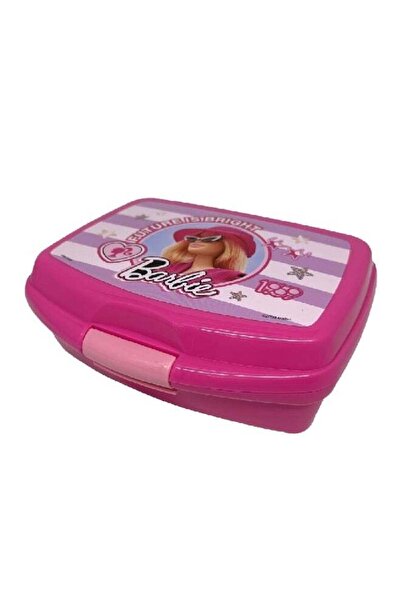 Barbie علبة غداء مستطيلة للأطفال من فيرست كيد إتش كيو، لون وردي