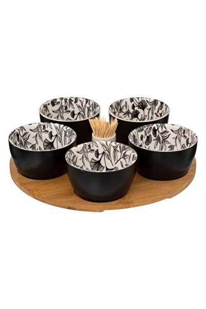 Secret de Gourmet 7-Piece Floral Design Ceramic Appetizer Set Multicolour