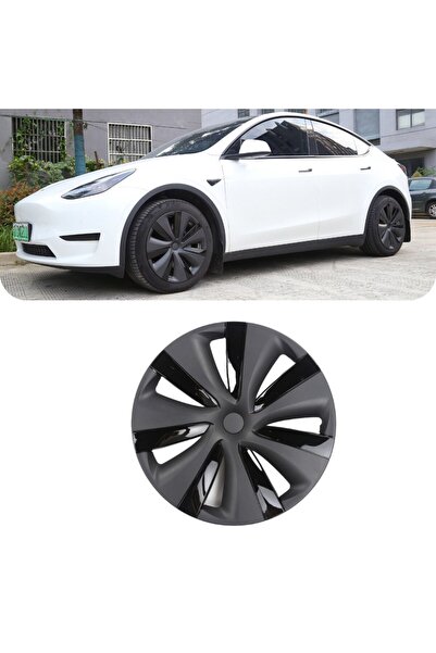 RAMM Tesla Model Y NOVA Jant Kapağı Seti - 19 İnç - Mat + Parlak Siyah