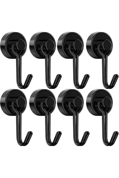 Arabest Black Magnetic Hooks, for Indoor Outdoor Hanging
