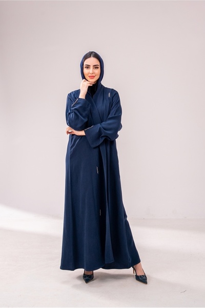 Abay Silk embroidery - navy blue