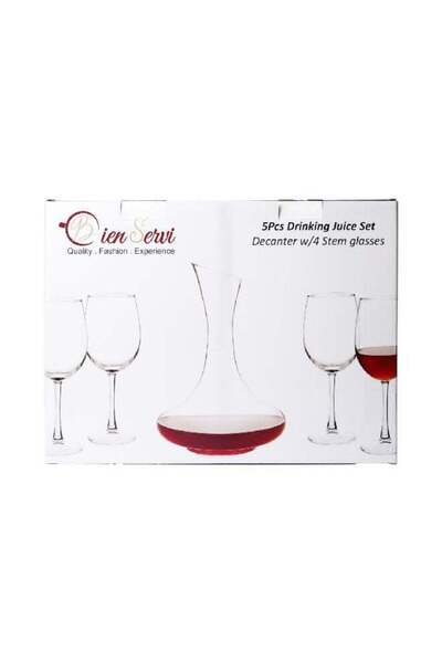Bien Servi 5-Piece Durable and Elegant Design Juice Drinkware Set