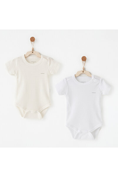 andywawa Baby Body 2 Pcs Short Sleeve Body Jacquard Special Modal