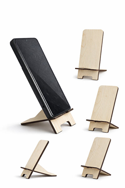 wood 14 dizayn AKCAAĞAÇ TELEFON TUTUCU 50 ADET