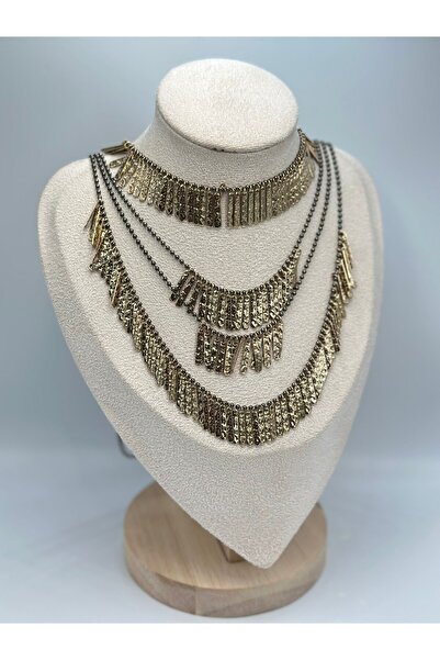 BYYEŞO Multiple Necklaces with Fringe Detail