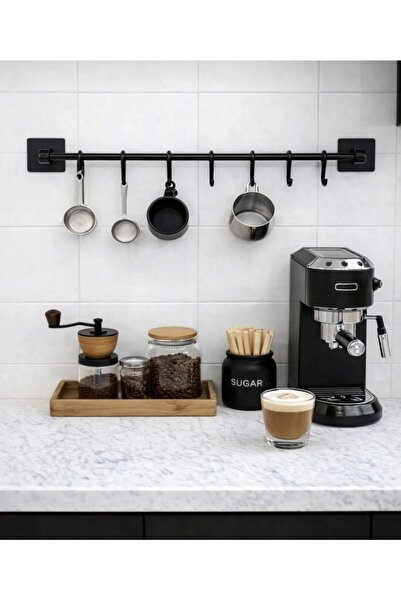 BUSEMSİ HOME منظم للمطبخ قابل للتركيب بدون براغي مع 8 خطافات 50 سم