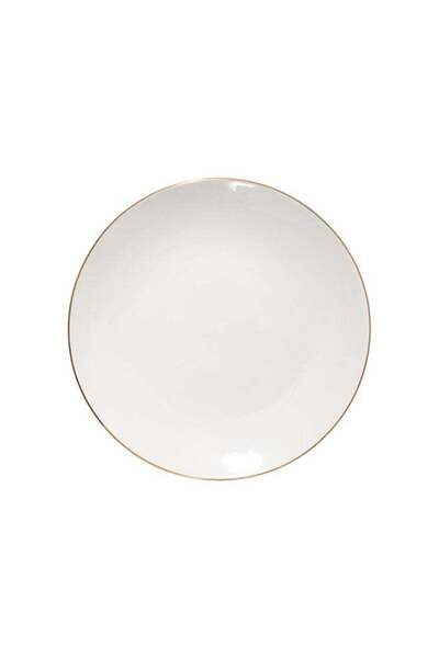 Secret de Gourmet Petit Salon Round Porcelain Dessert Plate White and Gold 19 cm